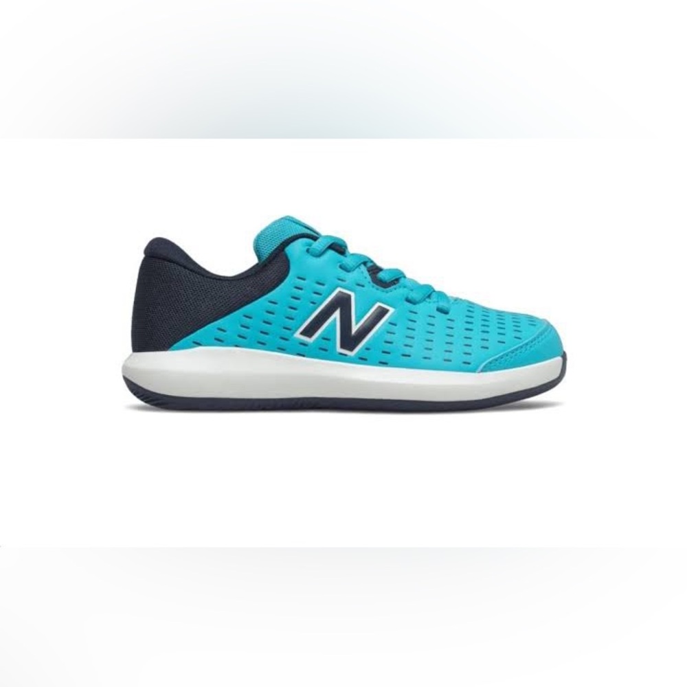 Size 7 Youth New Balance Kids' Aqua and Dark Blue Sneakers